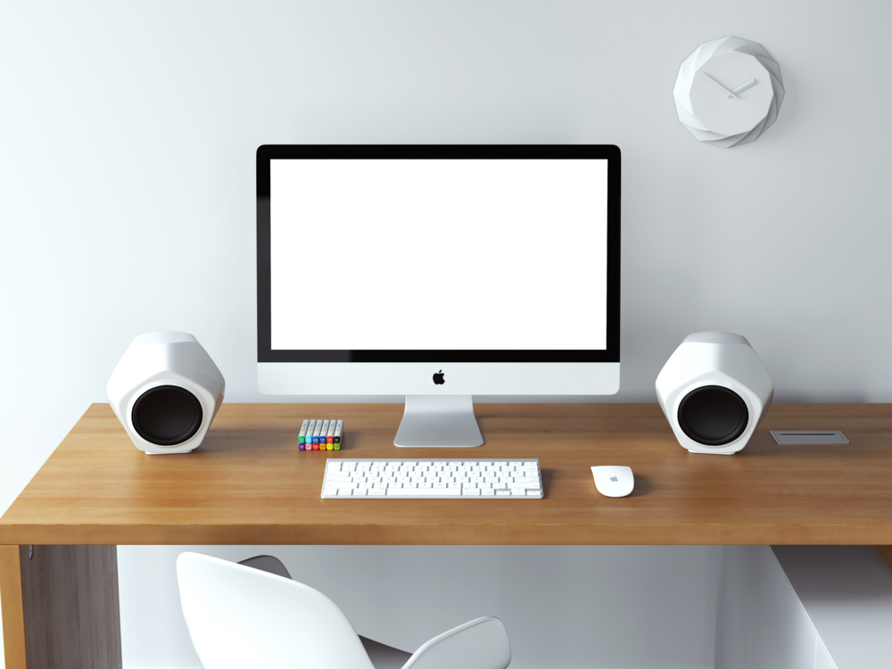 Desktop Mockup: gleaming desktop