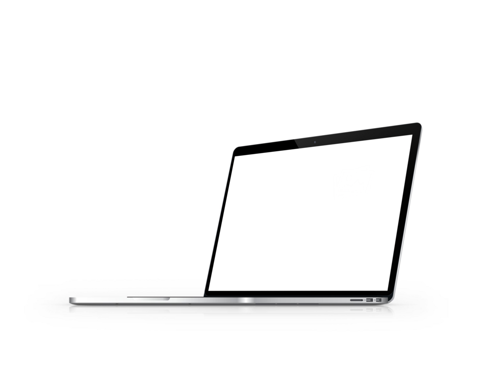 Laptop Mockup: elderly laptop