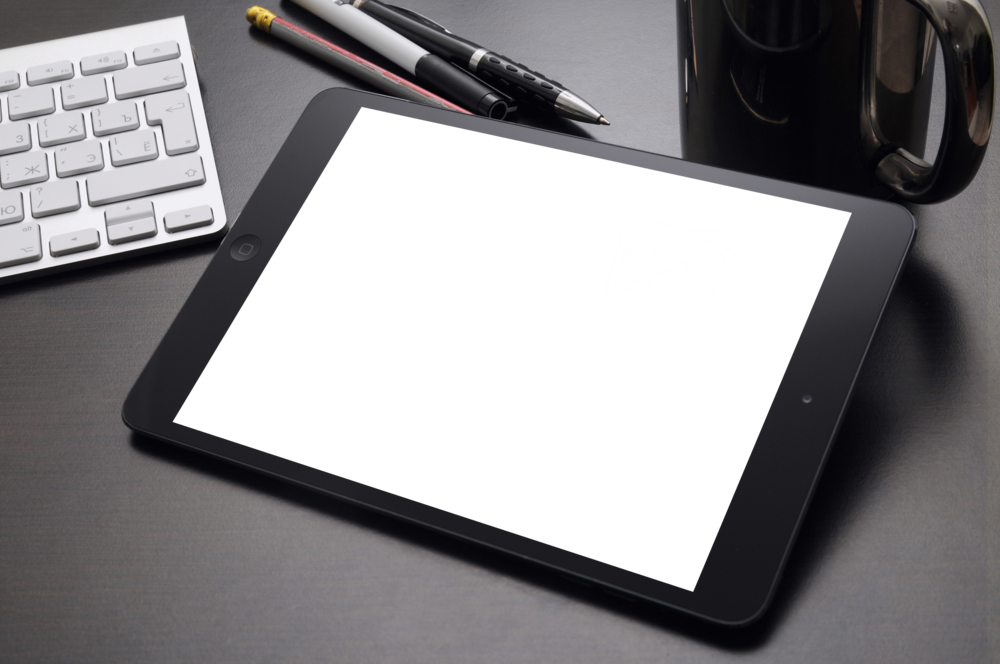 Tablet Mockup: on the table tablet